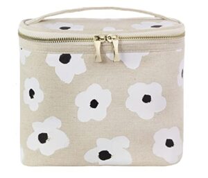 kate spade new york insulated lunch tote, small lunch cooler, thermal bag with double zipper close and carrying handle, faye floral