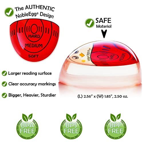 NobleEgg Egg Timer Pro | Soft Hard Boiled Egg Timer That Changes Color When Done | No BPA, Certified