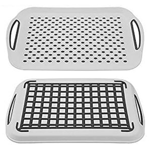 Ahyuan Collapsible Dish Drying Rack with Drainboard Tray Space Saving Camper Accessories Kitchen Storage Organizer RV Accessories for Inside Camper Accessories for Travel Trailers (with Drainboard)