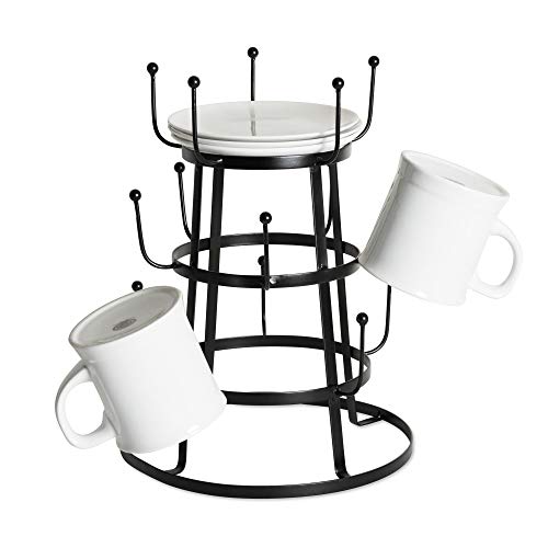 DII Metal Kitchen Storage Collection 3-Tier Mug Tree Stand, 9.5x12.75, Vintage Black