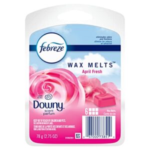 febreze odor-eliminating wax melts air freshener refills with downy scent, april fresh, 6 count