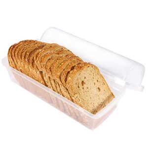 youngever plastic bread container, bread storage bin, bread box for countertop