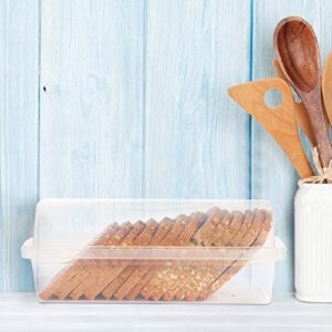 Youngever Plastic Bread Container, Bread Storage Bin, Bread Box for Countertop