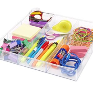 Whitmor 6-Section Clear Drawer Organizer