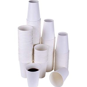 TashiBox White Hot Drink 120 Count - 12 Oz Disposable Paper Coffee Cups