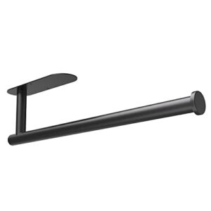 wall mount paper towel holder 13.2 inch under cabinet paper towel holder self adhesive or drilling under counter paper towel holder for kitchen,bathroom,cabinet stainless steel sus304(black)