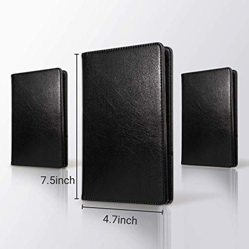 Mymazn Black Server Books for Waitress Book Waiter Book Server Booklet Restaurant Waitstaff Organizer, Serving Book Guest Check Book Holder Money Pocket Fits Server Apron (Black)