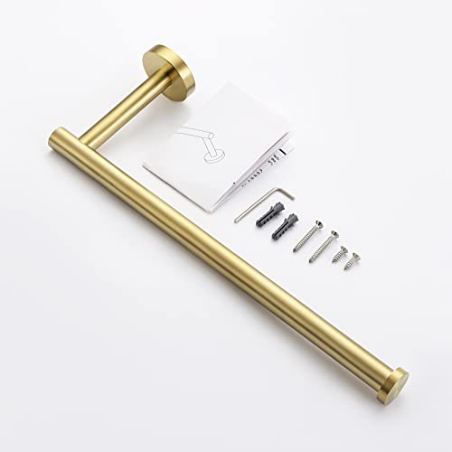 KES Kitchen Paper Towel Holder Brushed Brass for 11-Inch Long Paper Towel Roll Wall Mount Dispenser SUS 304 Stainless Steel, A2175S30-BZ