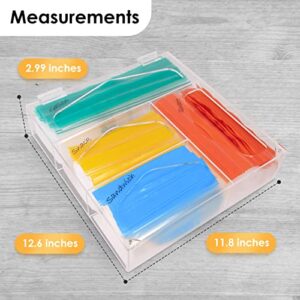 Acrylic Ziplock Bag Storage Organizer - Ziplock Bag Organizer, Ziploc Storage Organizer Holder for Ziploc, Solimo, Hefty, Glad. Fits Gallon Quart Sandwich & Snack, Variety Size (Clear)