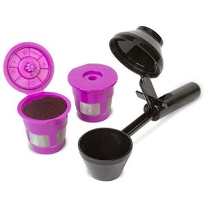 cafe fill value pack by perfect pod – reusable k cup coffee pod filters & coffee scoop, compatible with keurig k-duo, k-mini, 1.0, 2.0, k-series and select single cup coffee makers