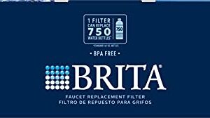 Brita Water Filter Replacements for Sink, Faucet Mount Water Filtration System for Tap Water, Reduces 99% of Lead, Chrome, 2 Count