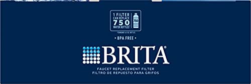 Brita Water Filter Replacements for Sink, Faucet Mount Water Filtration System for Tap Water, Reduces 99% of Lead, Chrome, 2 Count