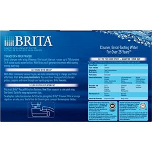 Brita Water Filter Replacements for Sink, Faucet Mount Water Filtration System for Tap Water, Reduces 99% of Lead, Chrome, 2 Count