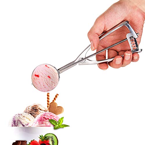 Fayomir Cookie Scoop Set - Small/1 Tablespoon, Medium/2 Tablespoon, Large/3 Tablespoon - Ice Cream Scoop Set, 18/8 Stainless Steel Dough Scoop Cupcake Scoop Melon Baller