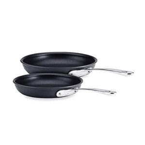 all-clad e785s264/e785s263 ha1 hard anodized nonstick 8 10-inch fry pan cookware set, 2-piece, black