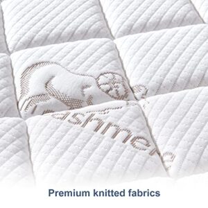 Premium Knitted Fabric Foldable Pack and Play Mattress Topper -Odorless Playpen Mattresses Pad,Sturdy Edges and Non-Toxic Play Yard Mattress Pad Fits for Graco & Baby Trend & Pamo Babe Playard