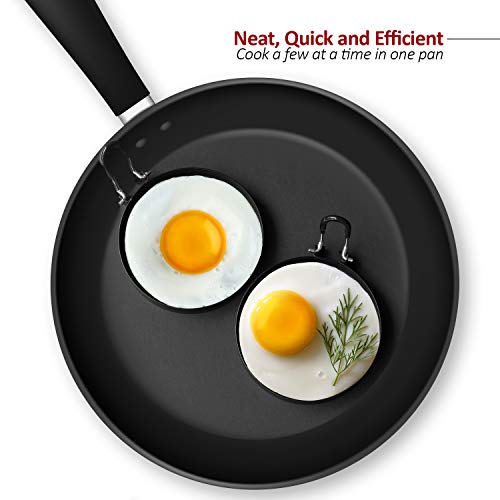 Eggs Rings, 4 Pack Stainless Steel Egg Cooking Rings, Pancake Mold for frying Eggs and Omelet