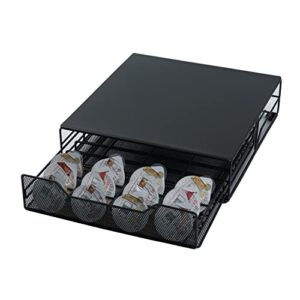 wiwiwisam cocktail pod holder for bartesian pod drawer storage bartesian pods black metal modern design(36 pods)