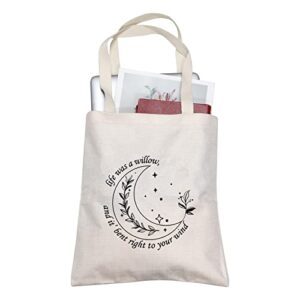 TOBGB Willow lyrics Gift Music Lover Tote Bag Song Lyrics Gift Singer's Merchandise (Willow tote)