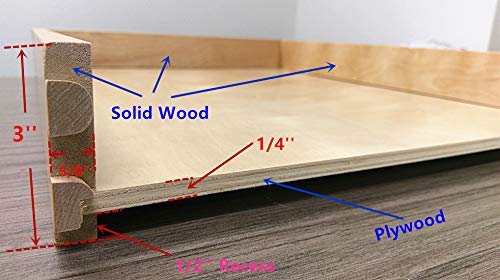 26'' Width Drawer Roll Wood Tray Drawer Box Kitchen Organizer Cabinet Slide Out Shelve, Pull-Out Shelf, Pantry Organization & Storage w/ Sliders-- DIY Project (Fits RTA Face Frame B30 and Pantry30)