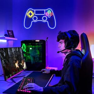 Kavaas Gamer Neon Sign, Game Controller Neon Sign for Gamer Room Decor - Gaming Neon Sign for Teen Boy Room Decor, LED Game Neon Sign Gaming Wall Decor - Best Gamer Gifts for Boys, Kids