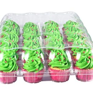 Katgely 24 Pack Cupcake Boxes - Set of 4- Plastic Cupcake Containers