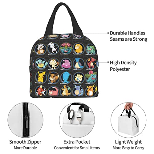 cwixnao Portable Lunch Box ,Insulated Durable Lunch Bag,Leak Proof Thermal Reusable Tote Box Bag With Pockets For Girls And Boys