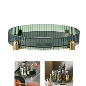 anfenglou lazy susan organizer with gold non-slip base, 11inch green turntable organizer for cabinet, spice rack, advanced storage decorative for organizer kitchen countertop cupboard