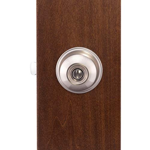 Copper Creek BK2030SS Ball Door Knob, Privacy Function, 1 Pack, Satin Stainless