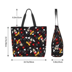 mi#c-k-e-y mouse Tote Bag Large Shoulder Bag Casual Reusable Handbag For Women Sling Bag Shopping Grocery Work