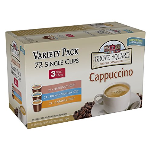 Grove Square Cappuccino Variety Pack, 72 Single Serve Cups