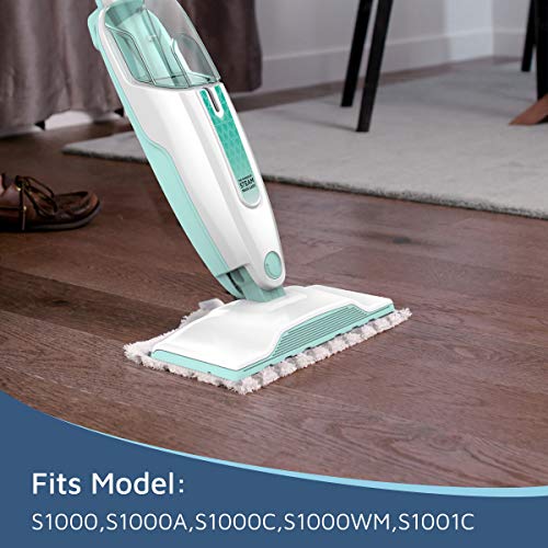 Flammi Steam Mop Pads for Shark S1000 S1000A S1000C S1000WM S1001C Washable Replacement Steamer Mop Pads for All Hard Floors (4 Pack)