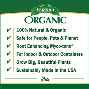 Espoma Organic Potting Soil Mix - All Natural Potting Mix For All Indoor & Outdoor Containers Including Herbs & Vegetables. For Organic Gardening, 8qt. bag. Pack of 1