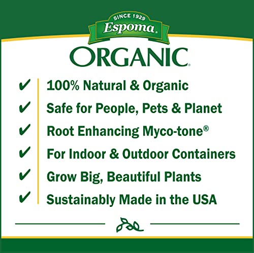 Espoma Organic Potting Soil Mix - All Natural Potting Mix For All Indoor & Outdoor Containers Including Herbs & Vegetables. For Organic Gardening, 8qt. bag. Pack of 1