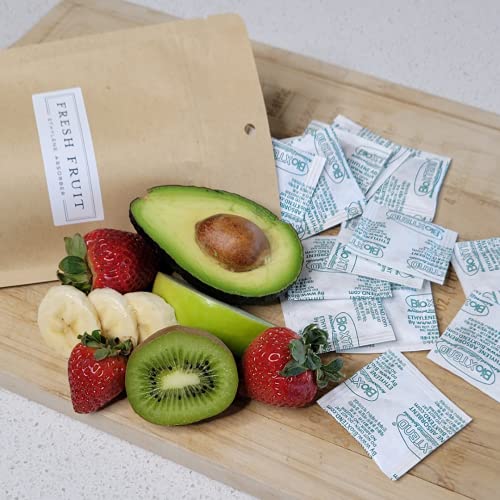 Ethylene Gas Absorber Packets (30 Count) to Extend Fruit Freshness - Produce Saver - Produce Preserver - Extend Freshness of Fruit and Vegetables - Avocado Keeper - Lettuce Keeper for Fridge