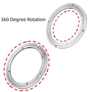 12 inch Aluminium Lazy Susan Turntable Bearing, STARVAST Heavy Duty Lazy Susan Hardware Round Rotating Bearing Turntable Base for Kitchen Dining Table (Load Capacity: 132-176 lbs)