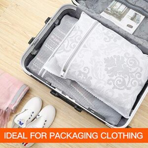 Set of 2 Delicates Laundry Bags,Durable Zipper Mesh Laundry Bag,Bra Fine Mesh Wash Bag,Keep Cloth Shape in the Washer