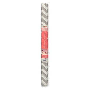 con-tact brand creative covering self-adhesive vinyl drawer and shelf liner, 18″ x 9′, texture chevron gray