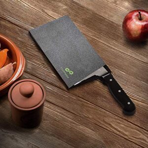 EVERPRIDE Butcher Chef Knife Edge Guard - Wide Knives Blade Edge Protectors - Meat Cleaver Knife Sheath - BPA-Free Chef Knife Cover Fits Blades Up To 8” x 4” – Knives Not Included