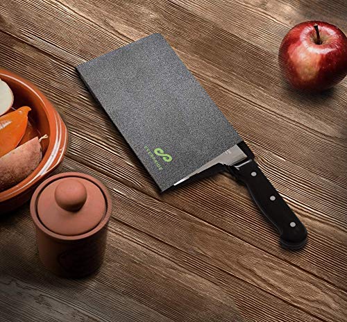 EVERPRIDE Butcher Chef Knife Edge Guard - Wide Knives Blade Edge Protectors - Meat Cleaver Knife Sheath - BPA-Free Chef Knife Cover Fits Blades Up To 8” x 4” – Knives Not Included