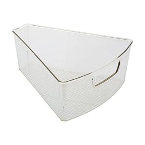 kitchen details 2 pack triangular organizer clear lazy susan bin