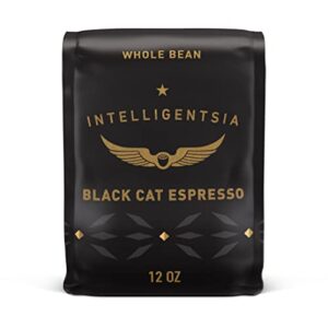 intelligentsia coffee gifts, medium roast whole bean coffee – black cat espresso 12 ounce bag with flavor notes of stone fruit, dark sugars and dark chocolate