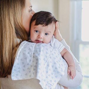 Burt's Bees Baby - 5 Pack of Burp Cloths, 100% Organic Cotton (1 Cloud, 1 Solid Color, 1 Honey Bee, 1 Stripe, 1 Alphabet Bee Print, Heather Grey)