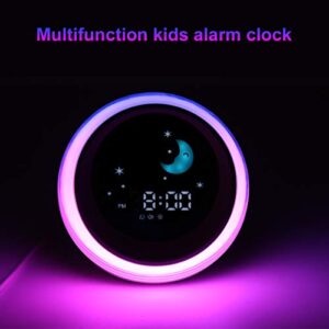 I·CODE Time to Wake Alarm Clock for Kids, Children's Sleep Trainer, Kids Wake Up Light, Sleep Sound Machine