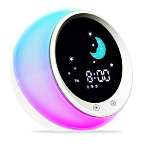 i·code time to wake alarm clock for kids, children’s sleep trainer, kids wake up light, sleep sound machine