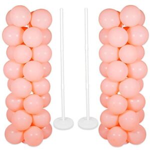 2 sets thicken adjustable balloon column stand kit base and pole balloon tower decorations for baby shower graduation birthday wedding party