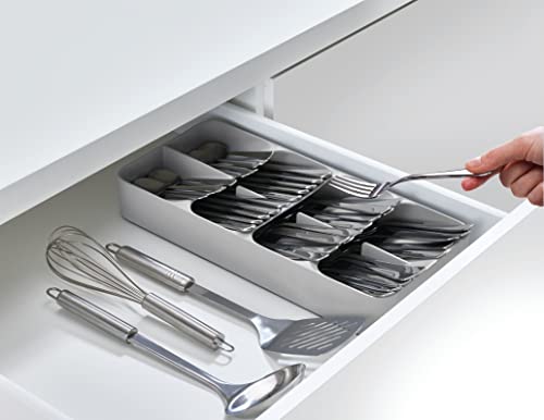 Joseph Joseph 85188 Dream Drawers Drawerstore Compact Cutlery & Knife Organiser Set of 2, Grey, Large