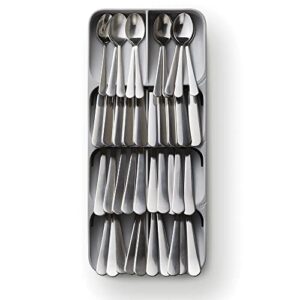 Joseph Joseph 85188 Dream Drawers Drawerstore Compact Cutlery & Knife Organiser Set of 2, Grey, Large