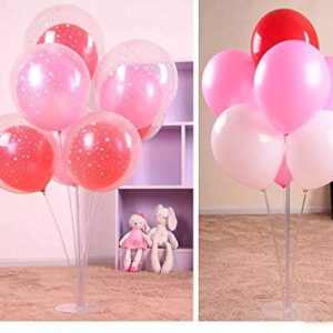 LANGXUN 2 Set 28" Height Table Balloon Stand Kit for Birthday Party Decorations and Wedding Decorations, Happy Birthday Balloons Decorations for Party and Christmas Balloon Decorations