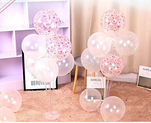 LANGXUN 2 Set 28" Height Table Balloon Stand Kit for Birthday Party Decorations and Wedding Decorations, Happy Birthday Balloons Decorations for Party and Christmas Balloon Decorations